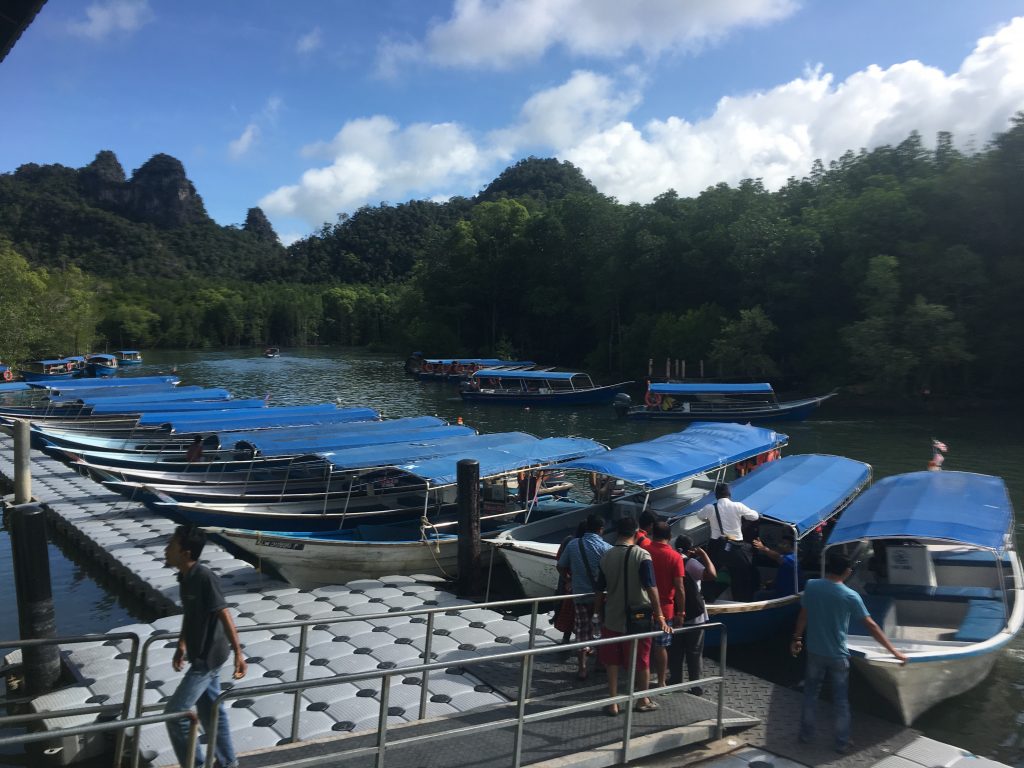 Many boats ready to depart for a Langkawi Mangrove Tour. 